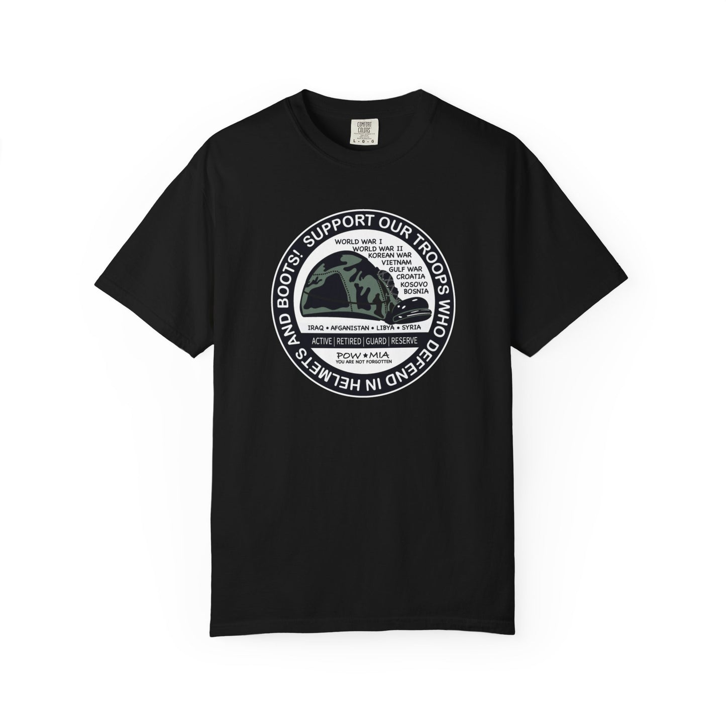 Troop Support Garment-Dyed T-shirt | Military Soldier Tribute Tee